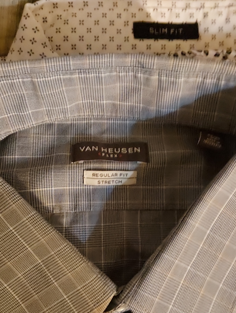 Van Heusen Gray Plaid Dress Shirt